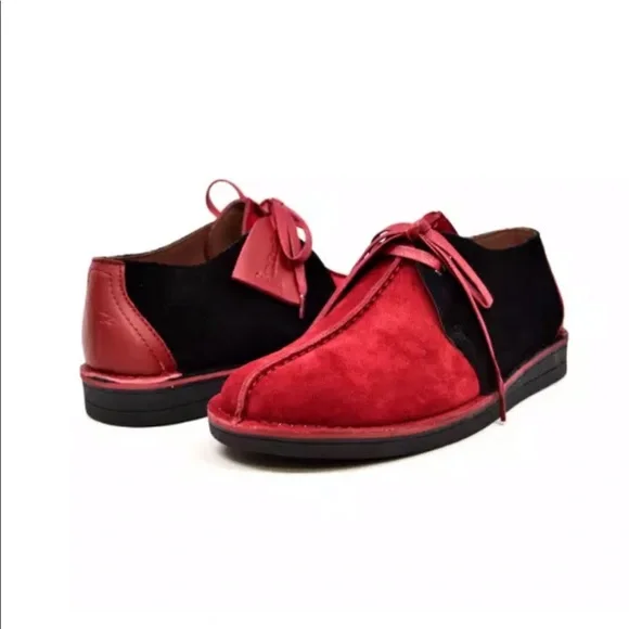 British Walkers Kingston Desert Trek Style Men’s Burgundy and Black Suede